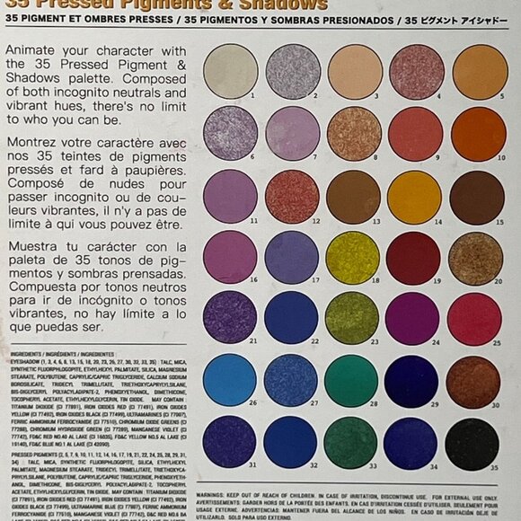 Rude Cosmetics - Japanese Manga Anime 35 Pressed Pigment Eyeshadow Palette - Picture 12 of 14